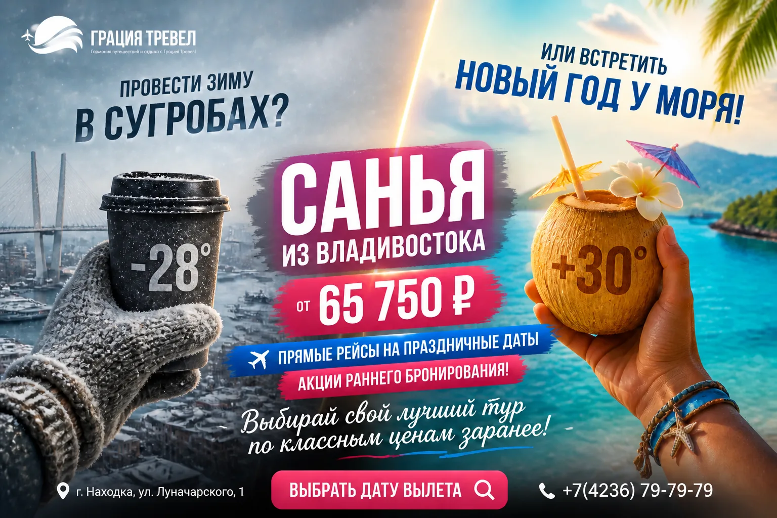 🎄 НОВЫЙ ГОД И КАНИКУЛЫ на тропическом о. ХАЙНАНЬ (САНЬЯ) из Владивостока — прямые рейсы!

🏝️ Встре