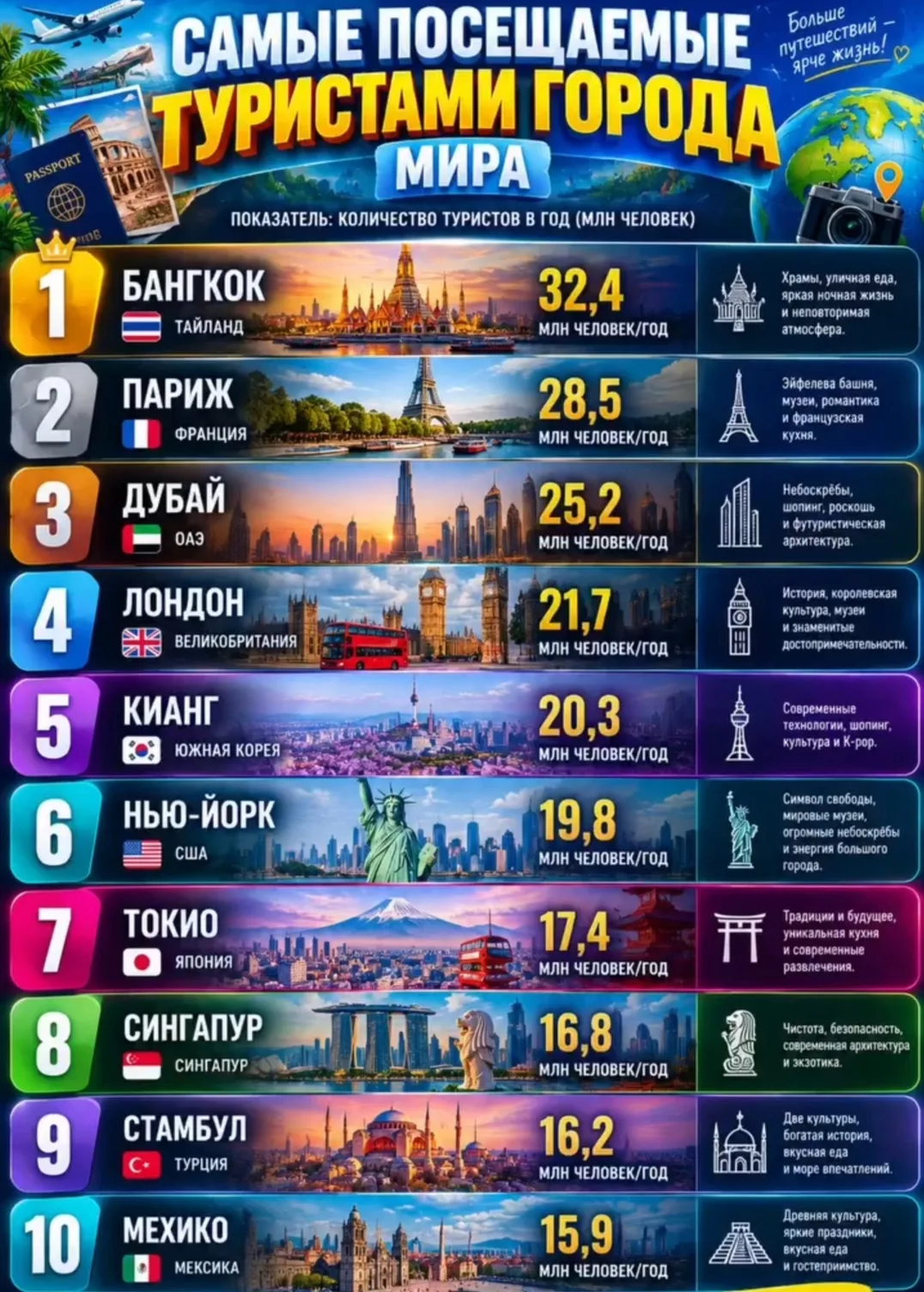 Самые посещаемым туристами города Мира.