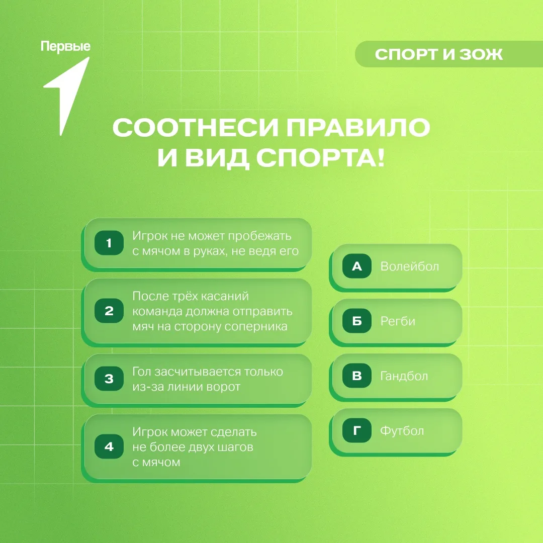 🤔 А ты знаешь правила разных видов спорта?