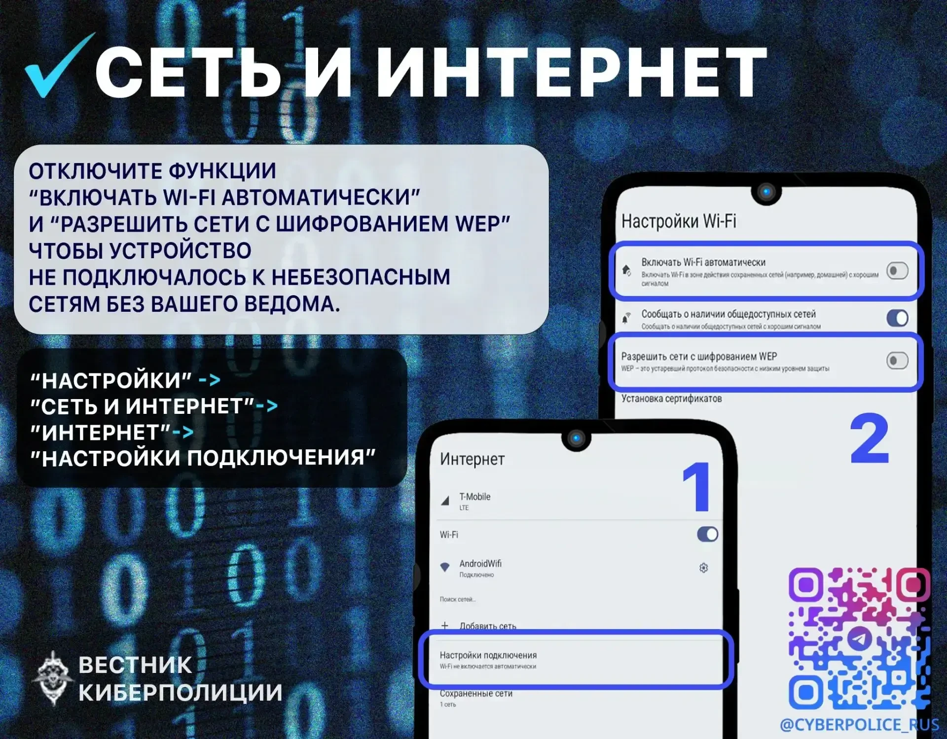 В киберполиции России визуализировали основные настройки безопасности для устройств на ...