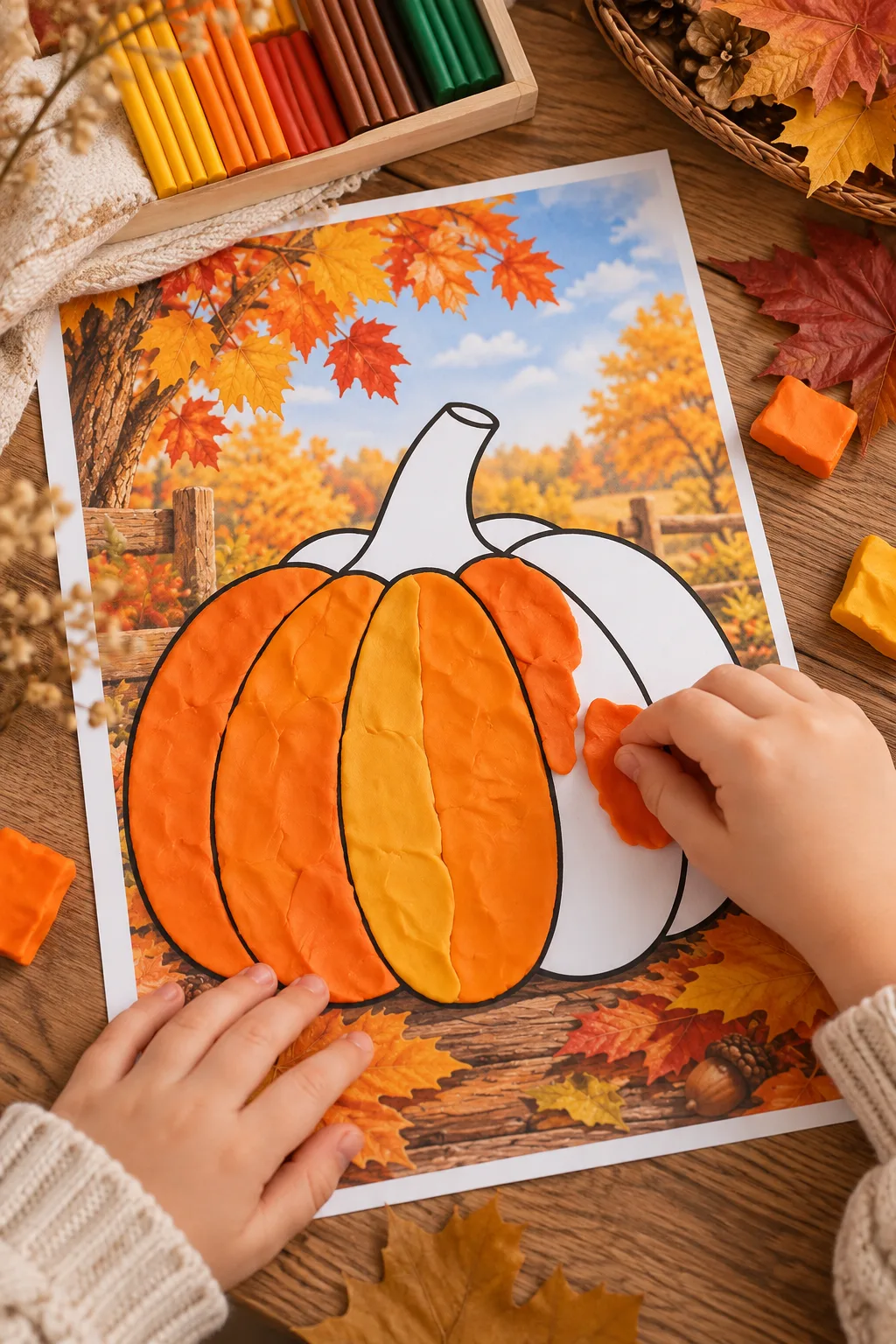 🍂 Лепим осень из пластилина