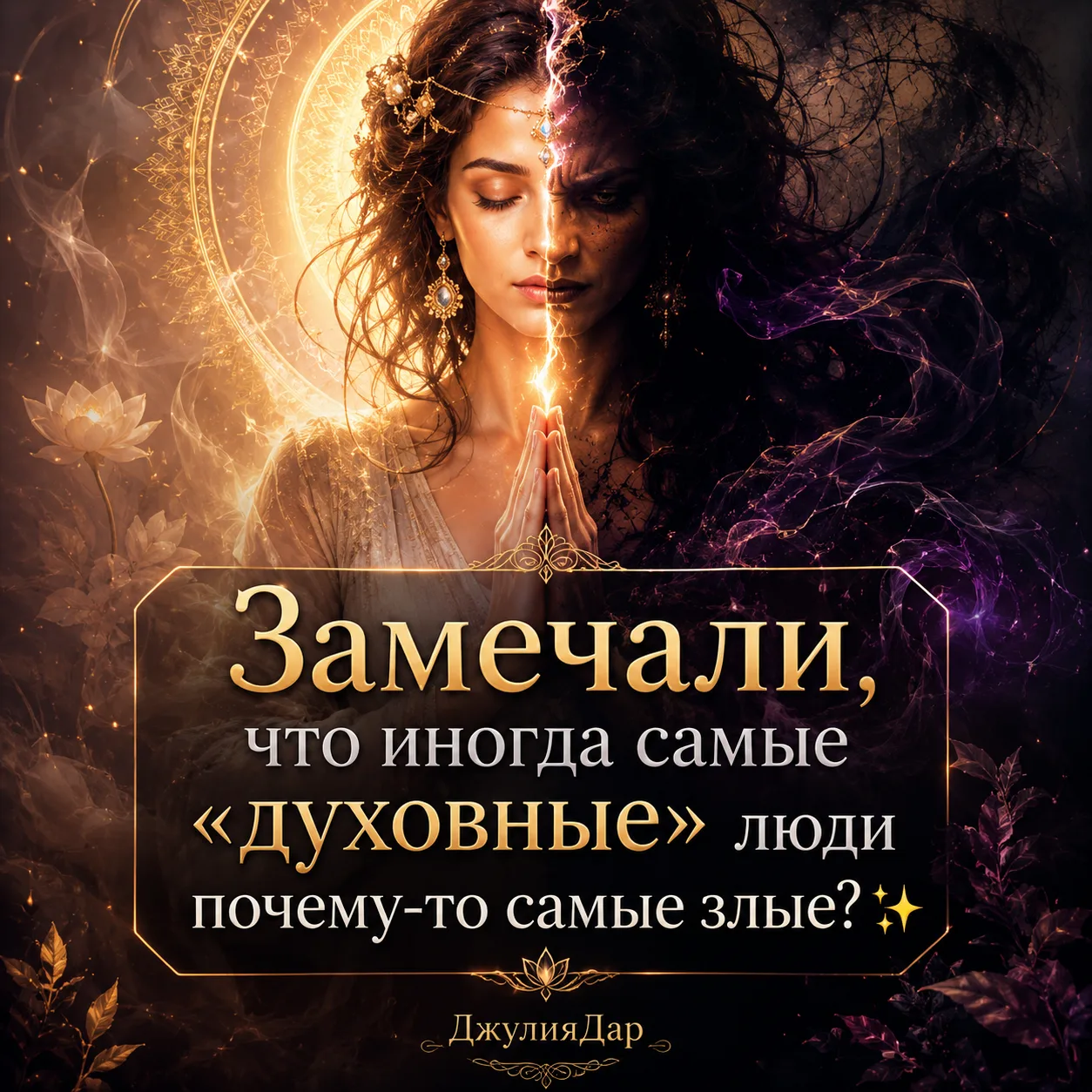 Замечали, что иногда самые «духовные» люди почему-то самые злые? ✨

Медитирует. Говорит про любовь, 