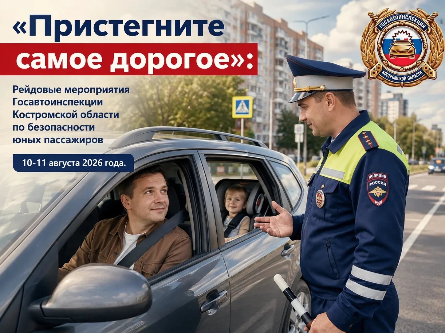 🚔Пристегните самое дорогое: автоинспекторы региона усиливают контроль за перевозкой детей
