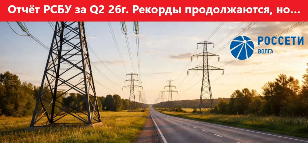 Россети Волга. РСБУ за Q2 26г. Рекорды продолжаются, но…

👉Выручка — 34,61 млрд руб. (+25,0% г/г)
�