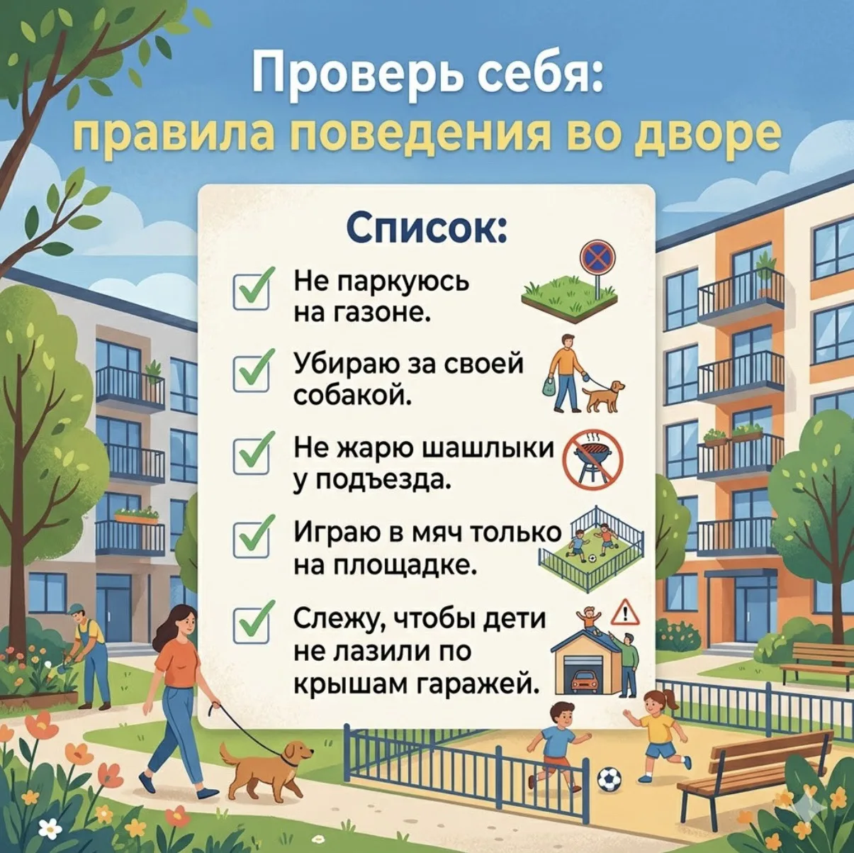 ✅Правила поведения во дворе
