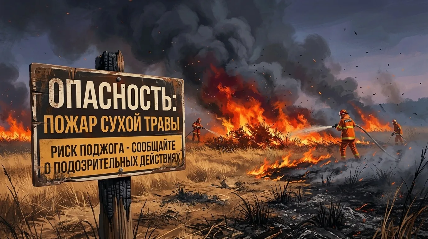Сухая трава - источник смертельной угрозы❗️