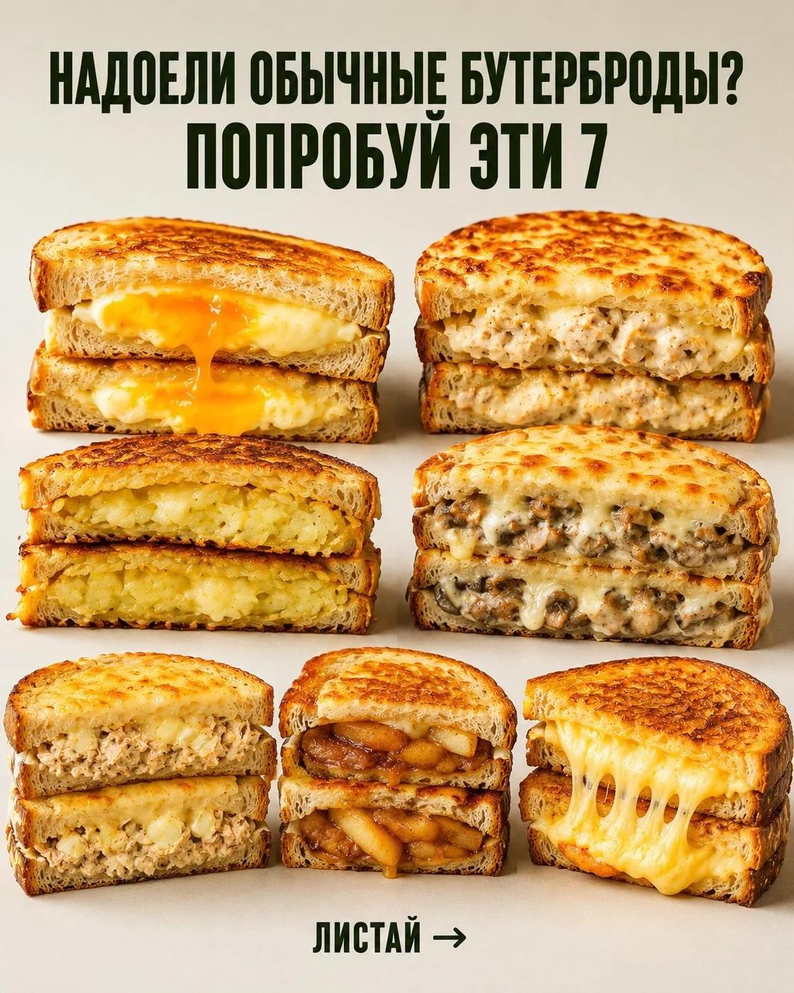 🥪Эти бутерброды хочется готовить сразу
