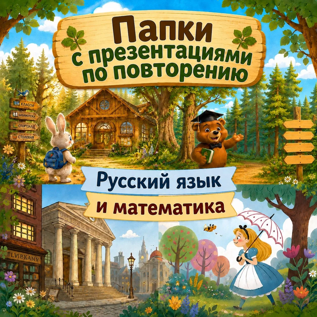 💻 Презентации на повторение по РУССКОМУ ЯЗЫКУ И МАТЕМАТИКЕ с 1️⃣ по 4️⃣ класс.