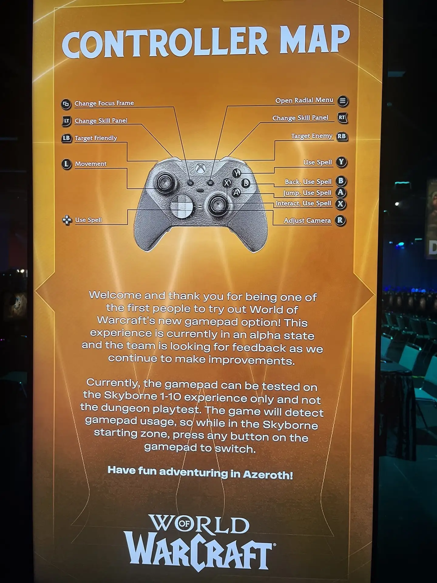 World of Warcraft получит официальную раскладку для геймпадов XBOX