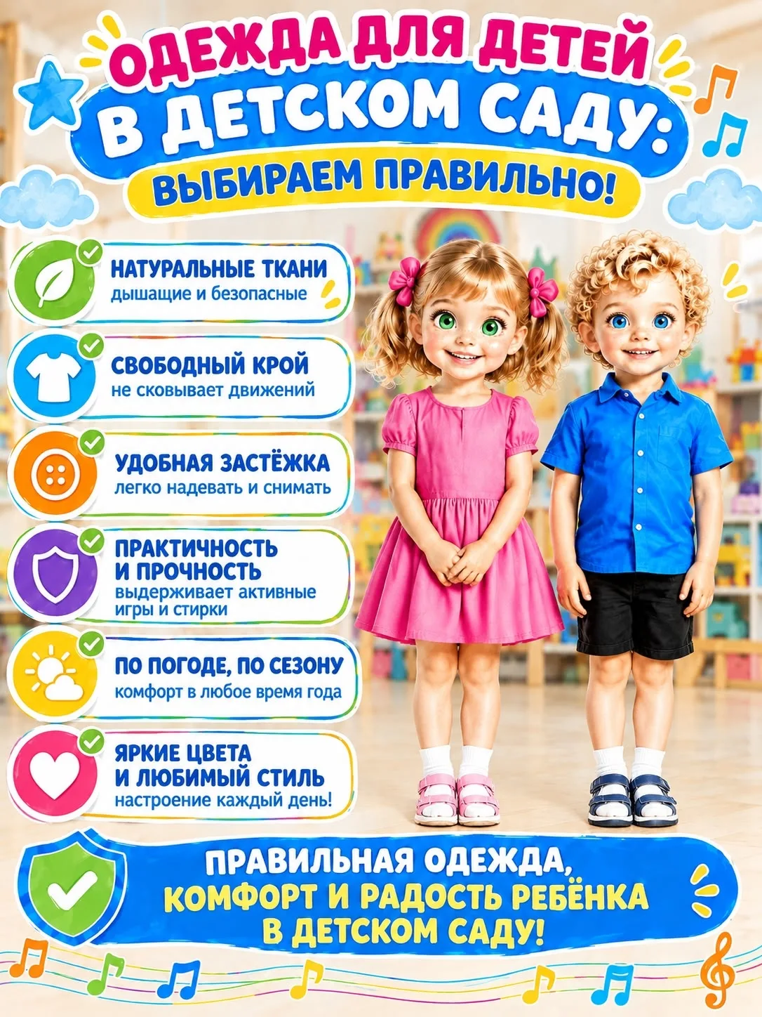 👕👚Одежда ребёнка в детском саду: что важно?