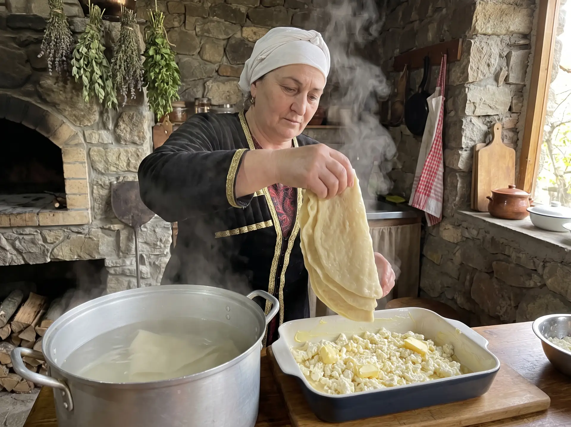 🥐 Абхазская ачма 🥐 — сочная многослойная выпечка, которая покорит вас нежной текстурой и ароматом!