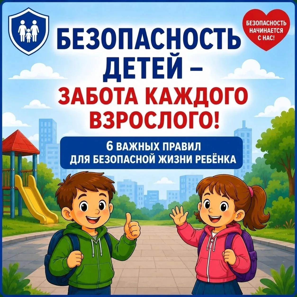 🔥Каникулы стартовали! А правила безопасности всё ещё важны!
