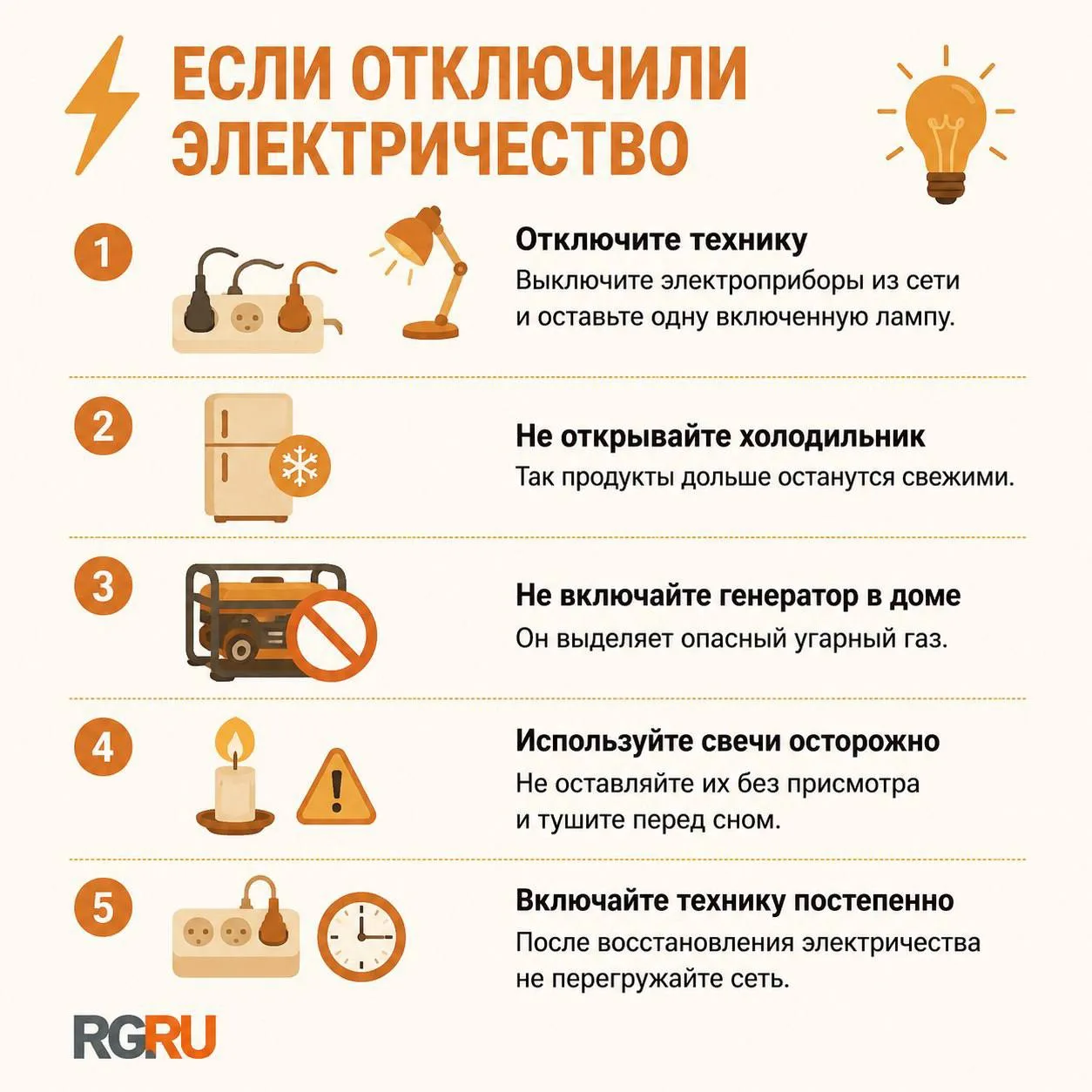 Даже если электричество пропало ненадолго, важно действовать спокойно и по правилам, чт...