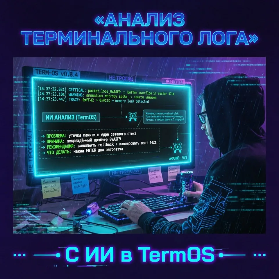 Вечерний разбор: почему анализ терминального лога в TermOS — это совсем другой уровень
