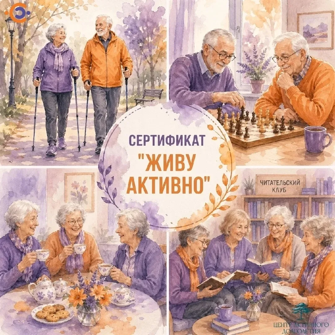 Пожилые люди имеют возможность оформить сертификат «Живу активно». Более подробная информация доступ