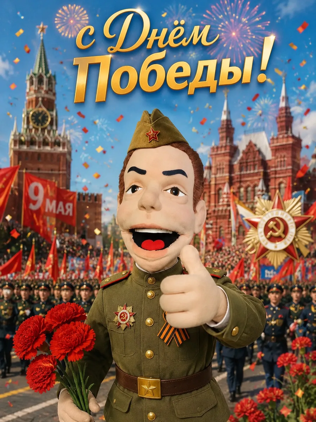 Мастерская театральных кукол «Лумария» поздравляет всех с праздником Победы! Мирного не...