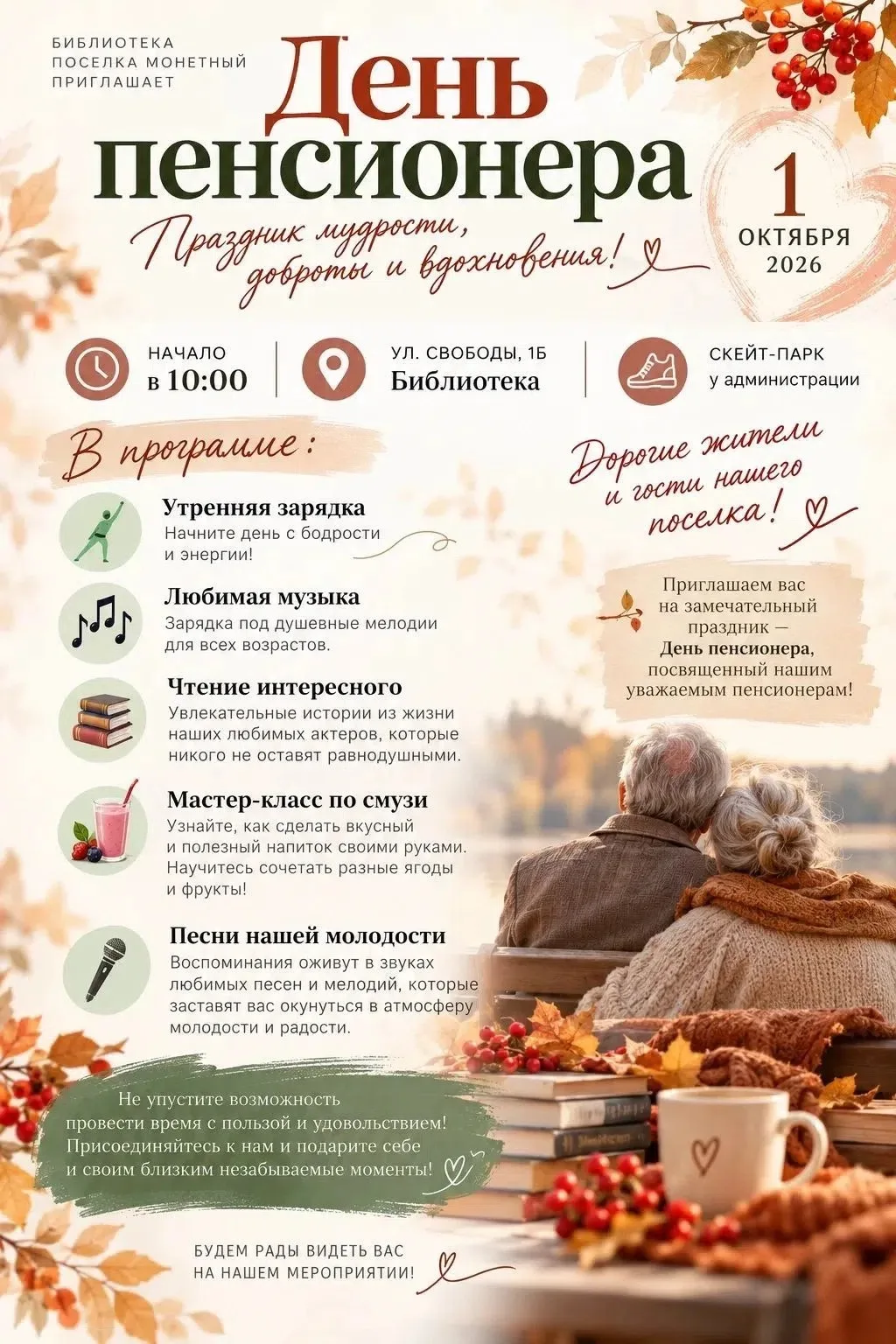 Приглашаем на День пожилого человека в Монетном!