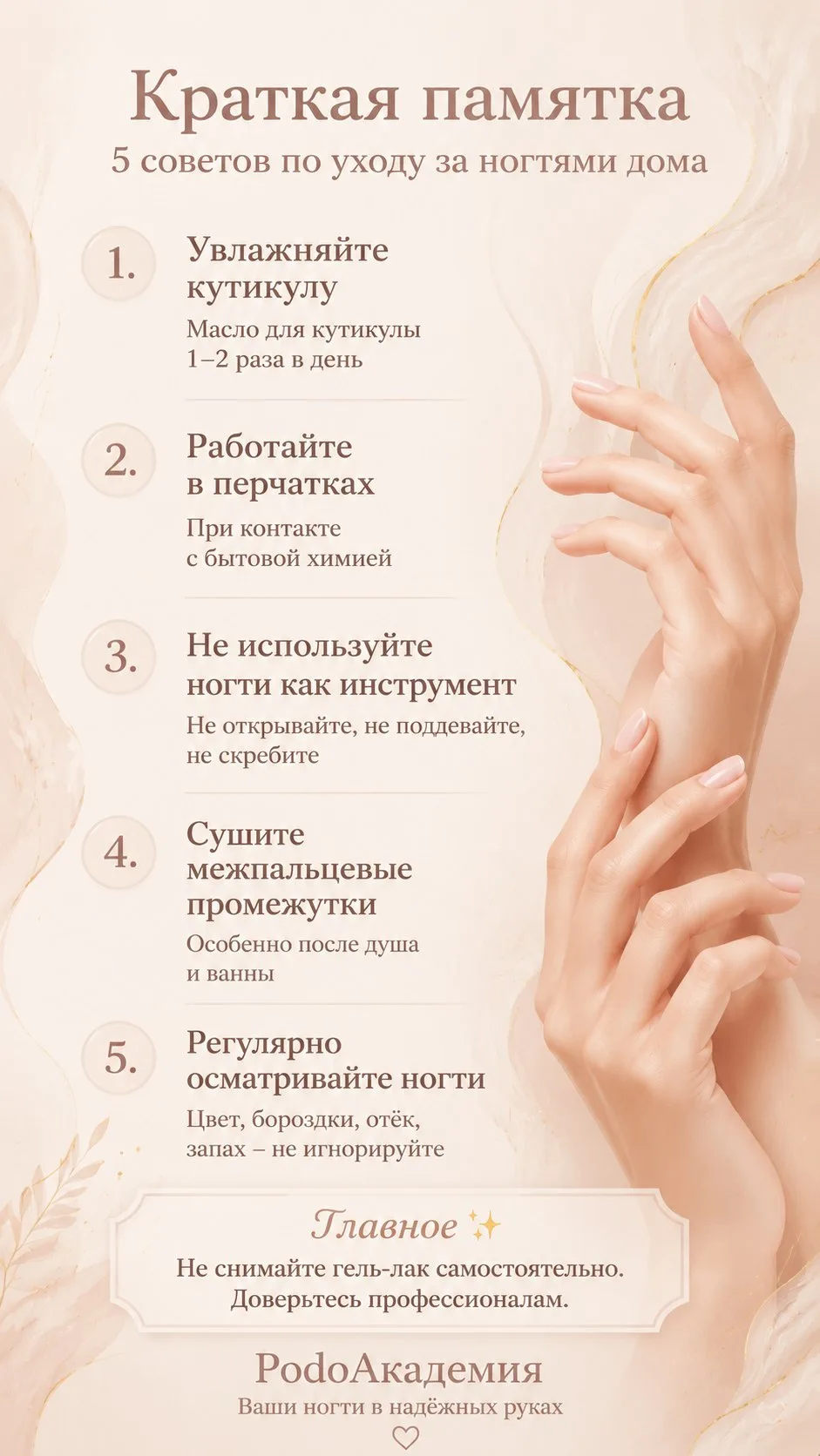 5 простых советов по уходу за ногтями дома между визитами 💅✨