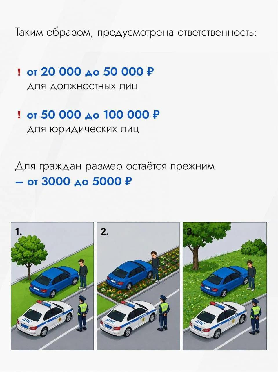 🚨 В Подмосковье резко ужесточили наказание за парковку на газонах и у мусорных баков