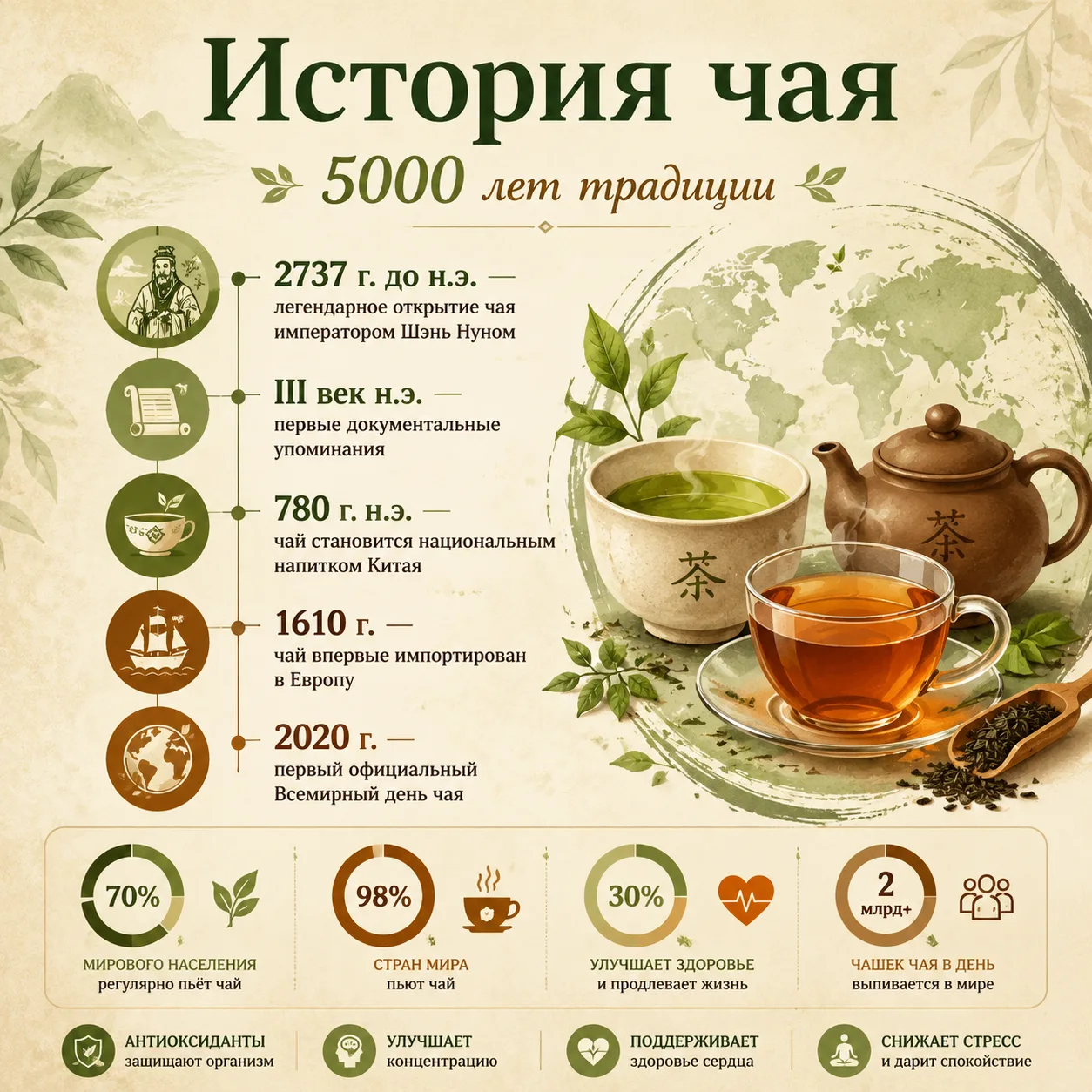 ☕Самый уютный праздник в году — День чая!   Сегодня, 21 мая,  Международный день чая — праздник, кот