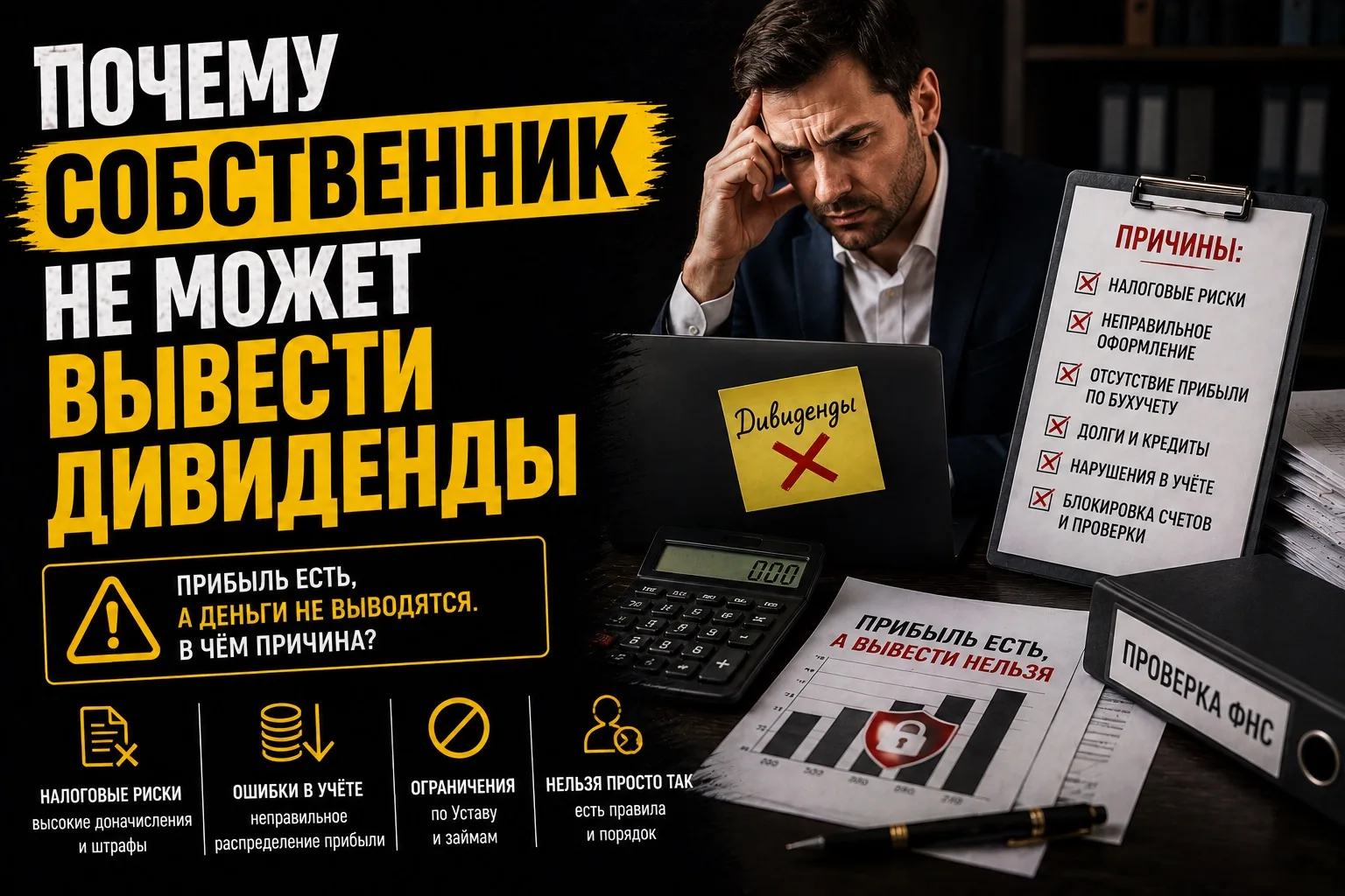 ПОЧЕМУ СОБСТВЕННИК НЕ МОЖЕТ ВЫВЕСТИ ДИВИДЕНДЫ