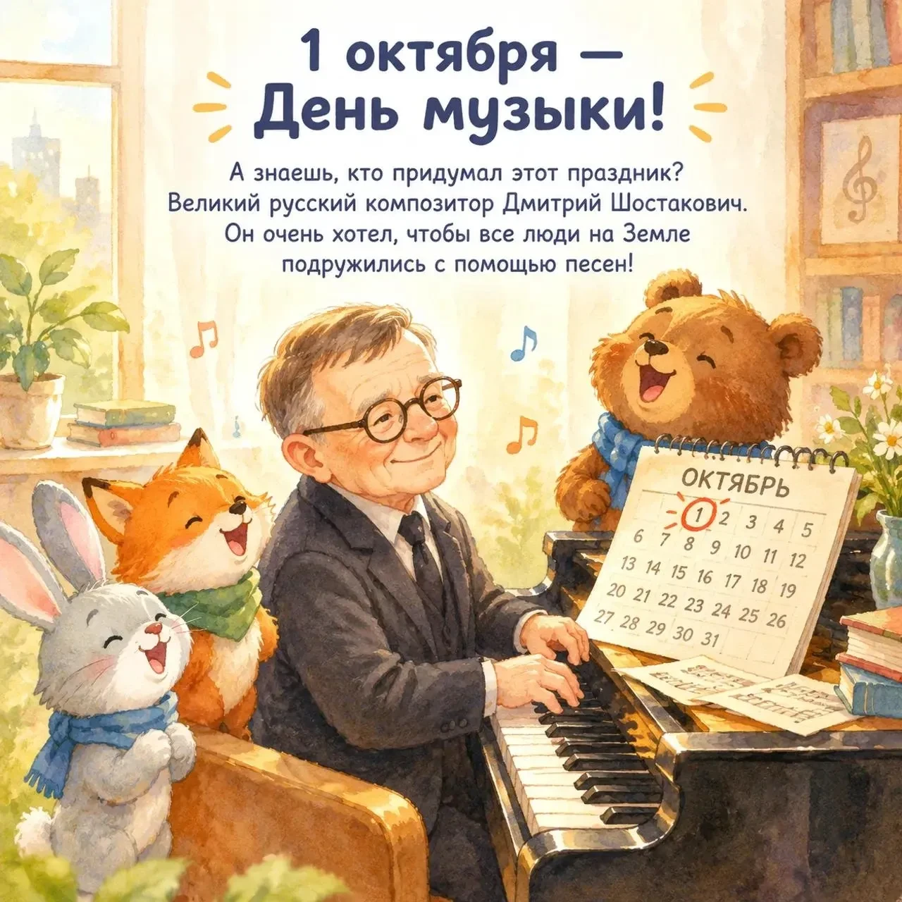 🎶 1 октября – Международный день музыки! 🎵