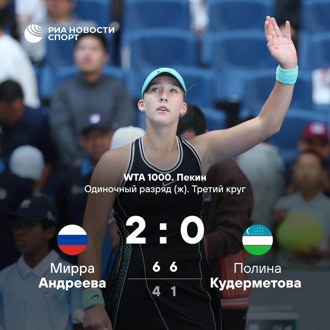 🔥🎾 Мирра Андреева вышла в четвертый круг «тысячника» в Пекине