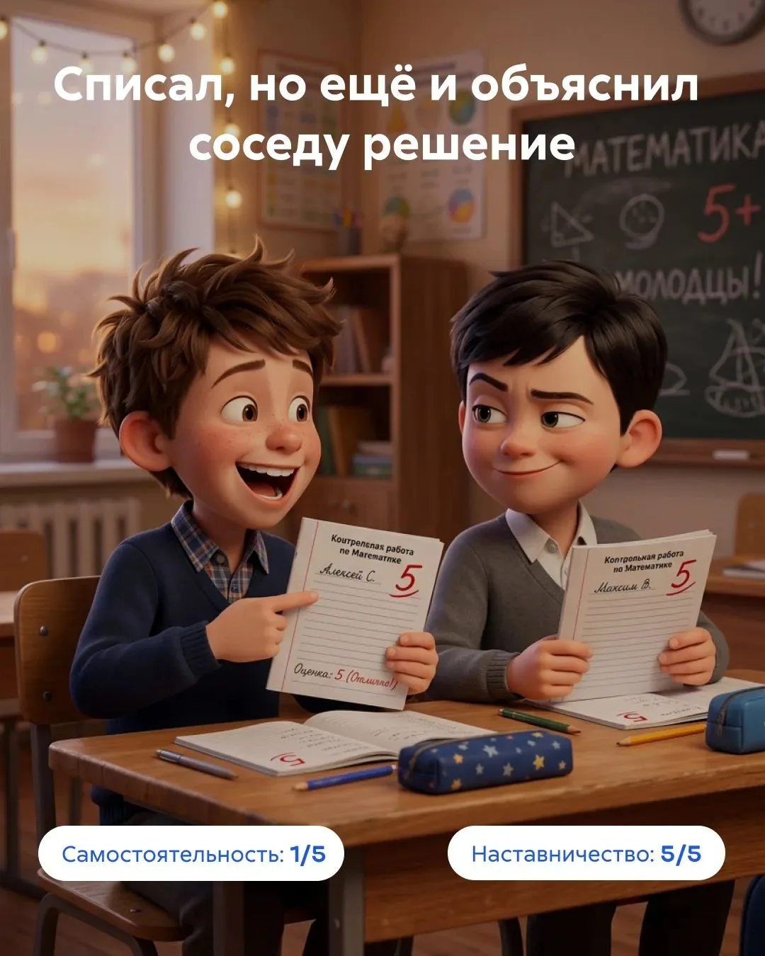 Если бы за сообразительность современных школьников тоже ставили оценки 😄