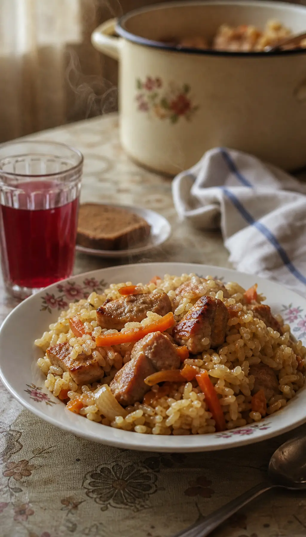 Плов со свининой
как в советской столовой 🍲
Ингредиенты:
Свинина — 350 г
Рис — 180 г
Морковь — 2 шт