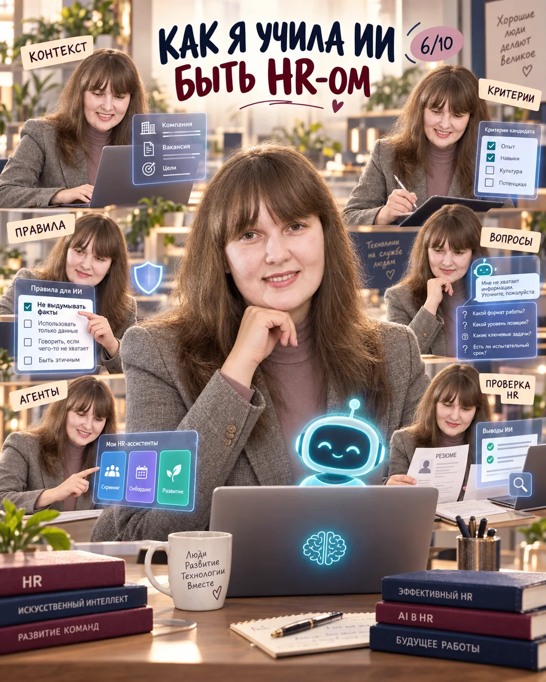 📚 (6/10) ТОГДА Я НАЧАЛА УЧИТЬ ИИ БЫТЬ HR-ОМ