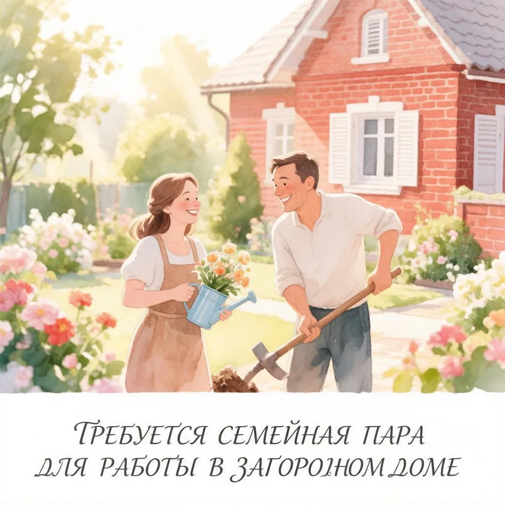 Открыта вакансия семейная пара с проживанием 👫🏠: