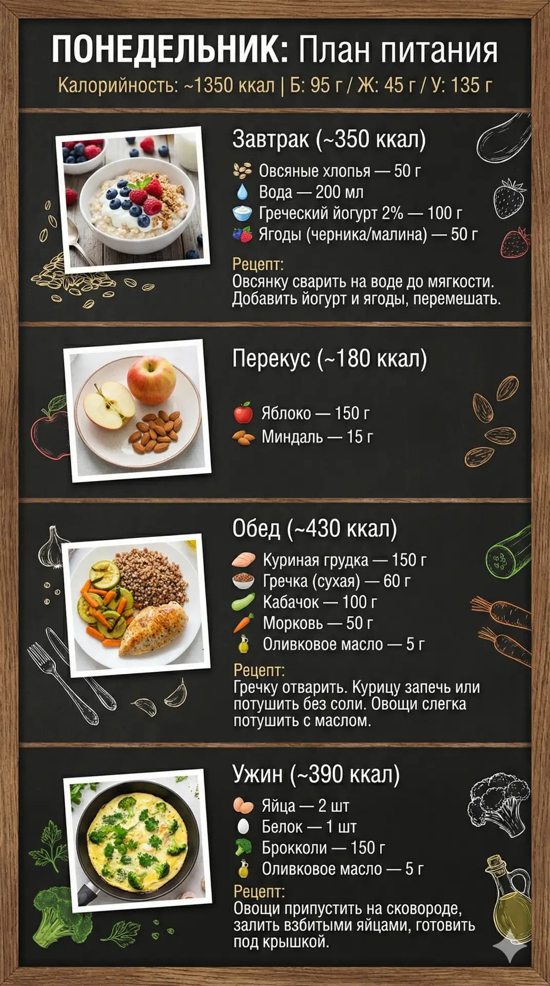 🎁Дорогие подписчицы, мы подготовили для вас новое сбалансированное классное меню на не...