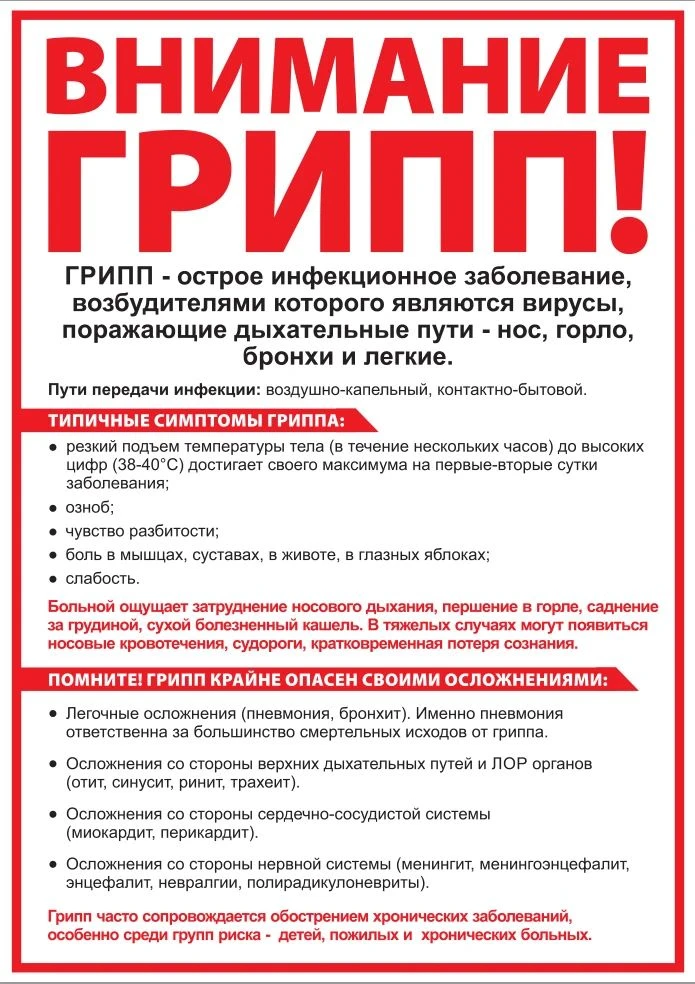 Грипп — это инфекционное заболевание, заболеть которым может любой человек. Возбудителе...