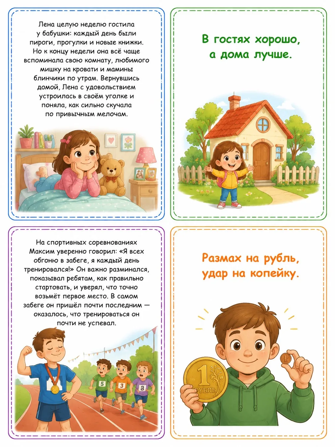 Список пословиц и несколько карточек из игры в подарок 🎁