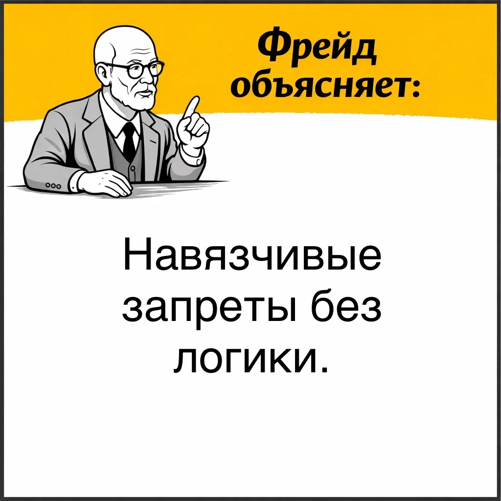 Иногда человек сам себе что-то запрещает: не наступать на определённые места, не трогать вещи или де