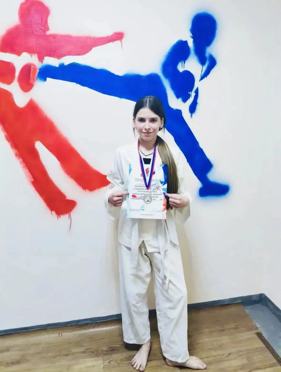 📢 Ученица 7 "А" класса Дарья Савельева отлично выступила на первенстве спортивного клуба "Витязь" по
