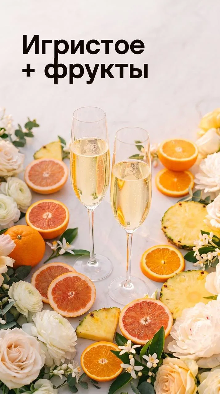 Игристое + фрукты: сочетания, которые удивляют 🍊

Ранее мы уже рассказывали о том, какое вино выбра