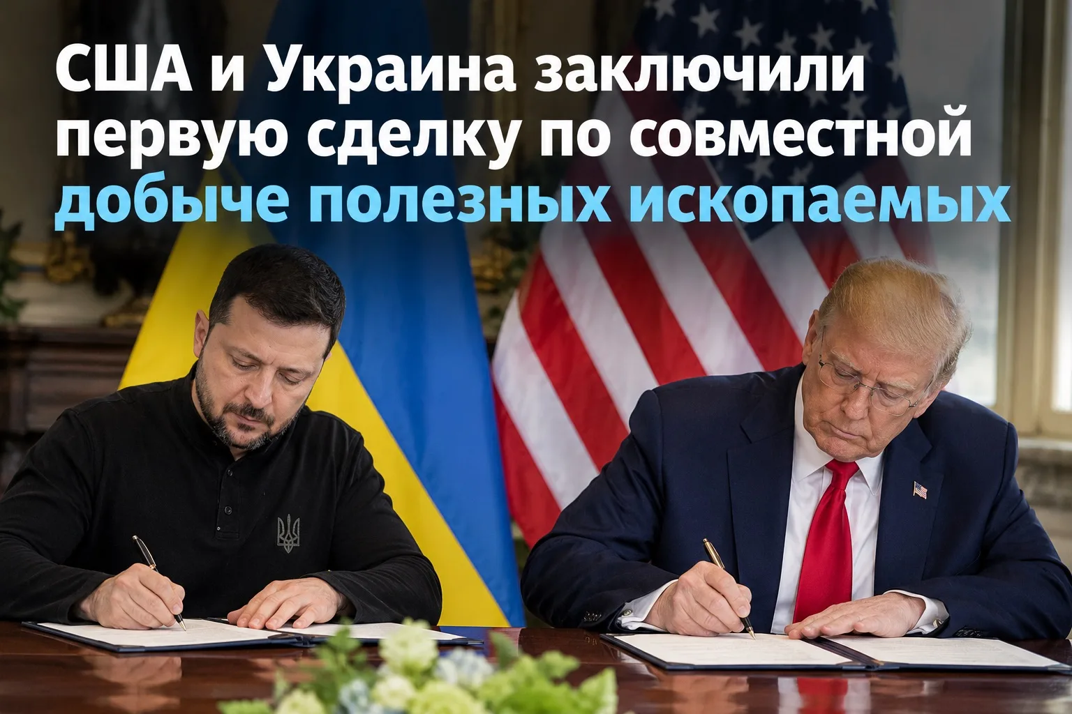 📢 США и Украина договорились о совместной добыче критических ресурсов
