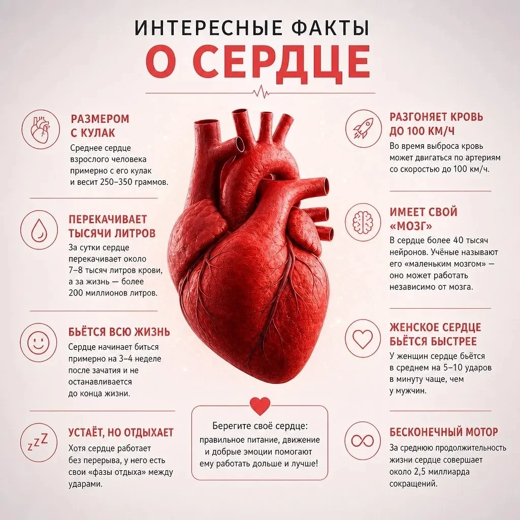 ❤Сердце — удивительный орган.