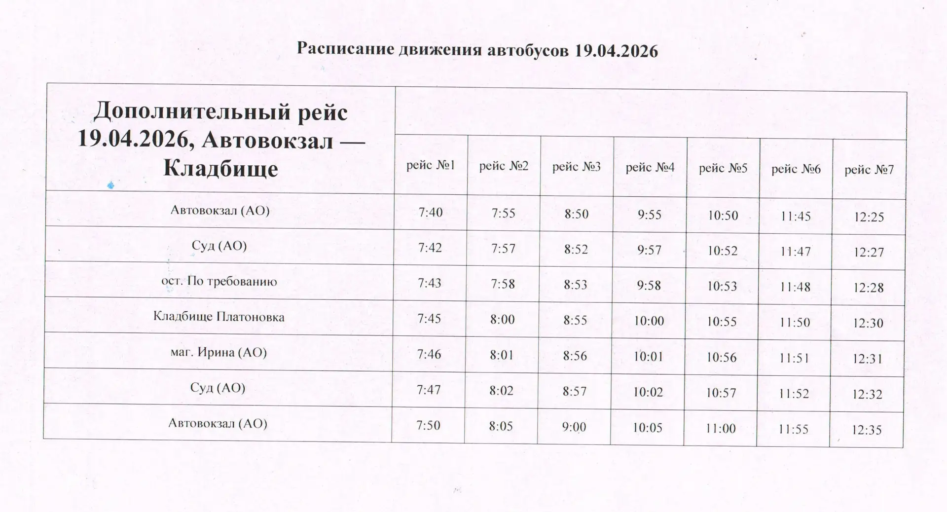 ГУП ДНР «РАЙКОММУНХОЗ» сообщает, что 19 апреля 2026 года в целях улучшения транспортной доступности 