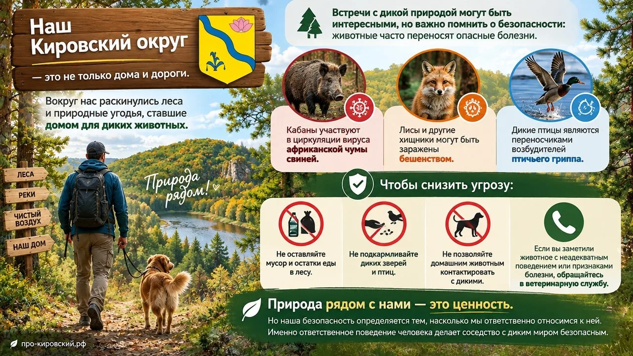 Наш Кировский округ — это не только дома и дороги. Вокруг нас раскинулись леса и природ...