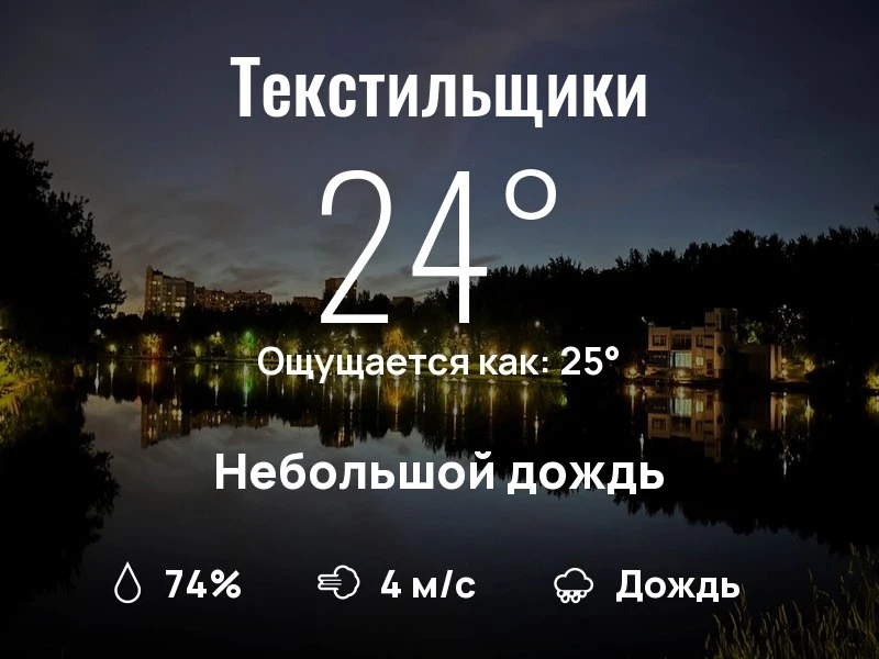 Что с погодой в Текстильщиках?