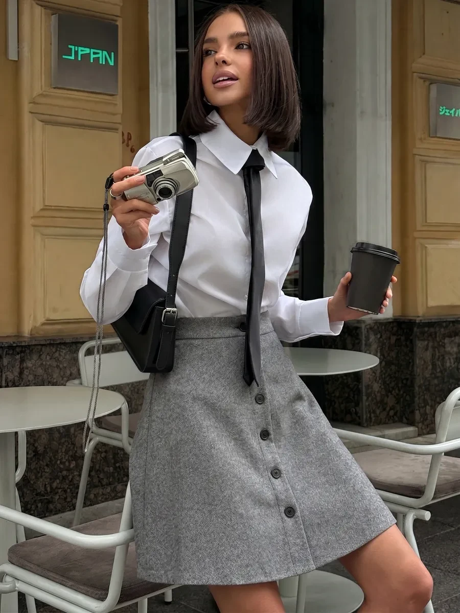 ⚡️ Юбка мини темно-серая, Camicia