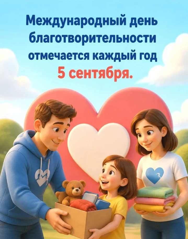 5 сентября — Международный день благотворительности! 🎉