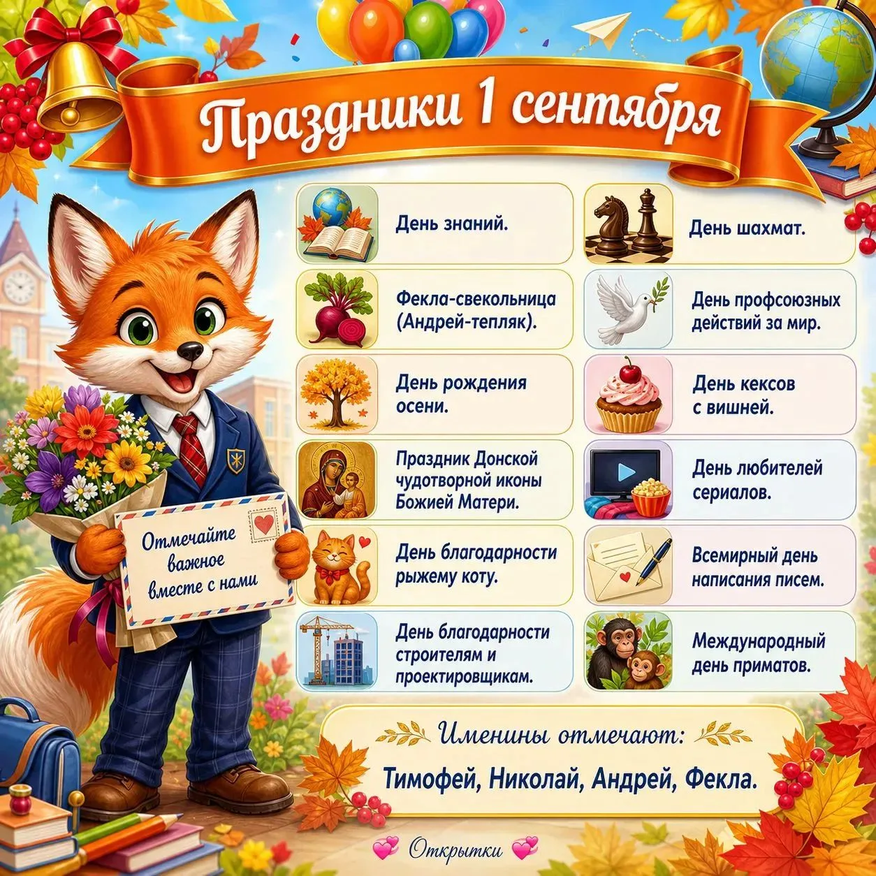 1 сентября 🍁🏫🔔
