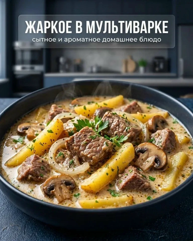 🥘 Жаркое в мультиварке Вкуснятина ✅ Сытное, сочное и невероятно ароматное домашнее жаркое 💛 Идеальны