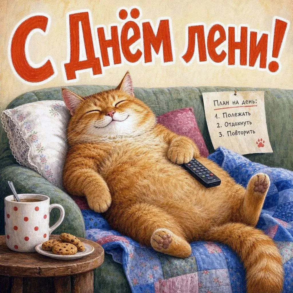 😴 20 августа — Всемирный день лени