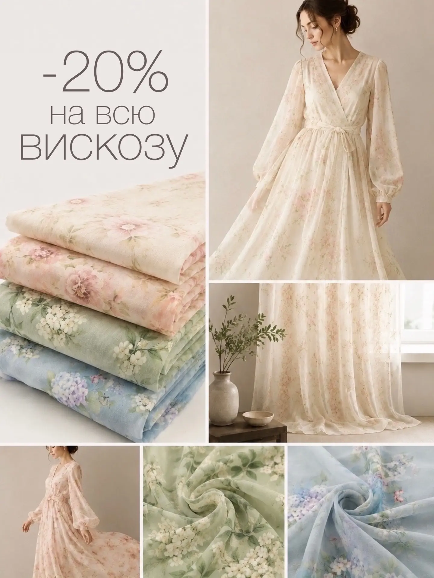 🌸Сегодня последний день акции: -20% на всю вискозу по ссылке https://clck.ru/3V5EFa