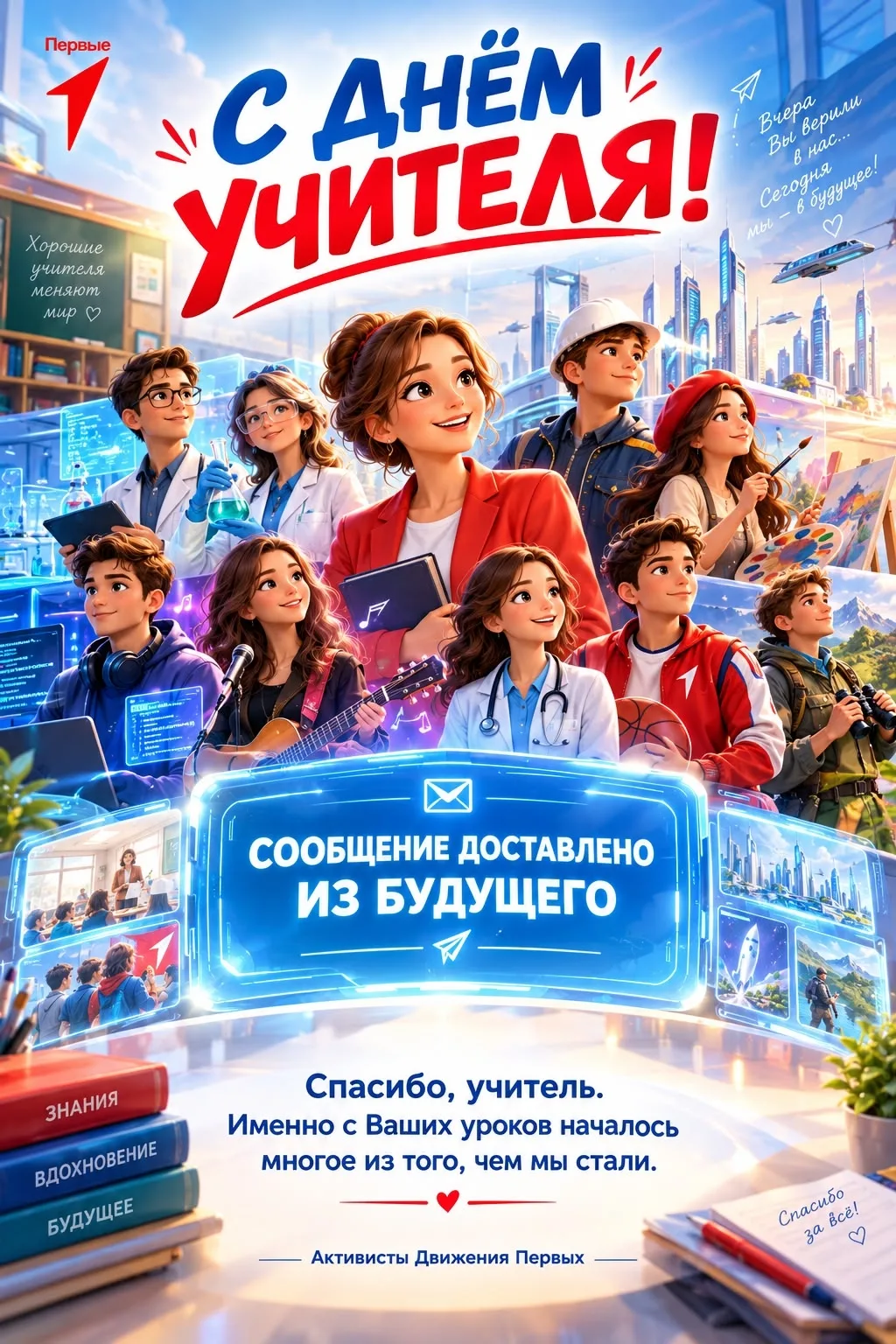 🎬 Ученики 7 А класса присоединяются к  поздравлениям с  Днём учителя🌺🌺🌺.