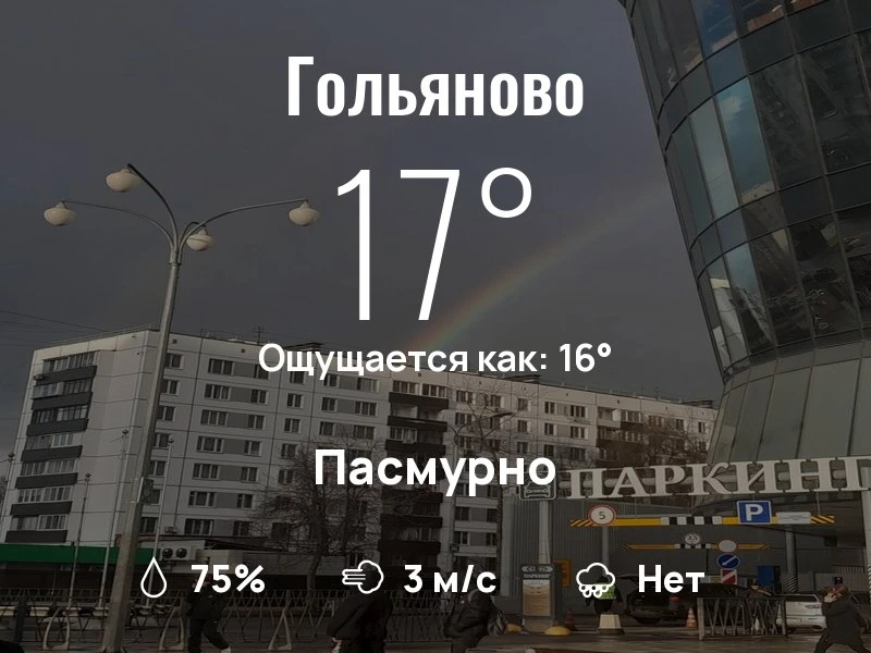 Что с погодой в Гольяново?